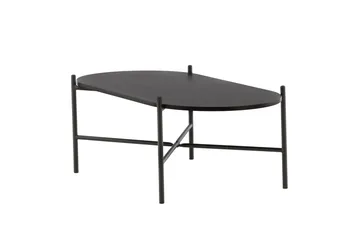 Pueblo 120 cm Ovalt Sofabord i Malt Tre - Sort - Møbler - Bord - Sofabord
