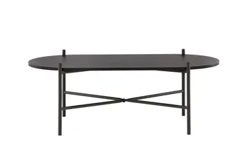 Pueblo 120 cm Ovalt Sofabord i Malt Tre - Sort - Møbler - Bord - Sofabord