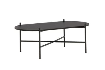 Pueblo 120 cm Ovalt Sofabord i Malt Tre - Svart - Møbler - Bord - Sofabord