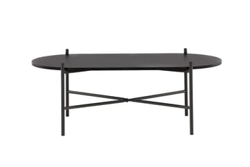 Pueblo 120 cm Ovalt Sofabord i Malt Tre - Svart - Møbler - Bord - Sofabord
