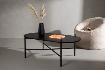 Pueblo 120 cm Ovalt Sofabord i Malt Tre - Svart - Møbler - Bord - Sofabord