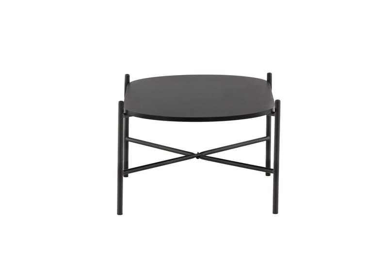 Pueblo 120 cm Ovalt Sofabord i Malt Tre - Svart - Møbler - Bord - Sofabord