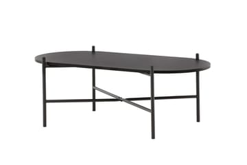 Pueblo 120 cm Ovalt Sofabord i Malt Tre - Svart - Møbler - Bord - Sofabord