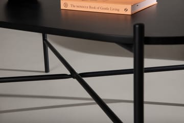 Pueblo 120 cm Ovalt Sofabord i Malt Tre - Svart - Møbler - Bord - Sofabord