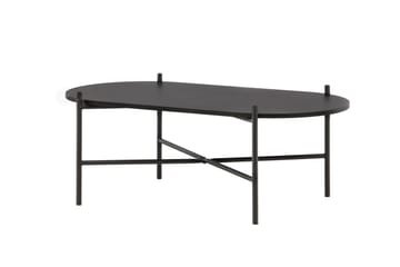 Pueblo 120 cm Ovalt Sofabord i Malt Tre - Svart - Møbler - Bord - Sofabord