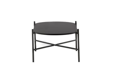 Pueblo 120 cm Ovalt Sofabord i Malt Tre - Svart - Møbler - Bord - Sofabord