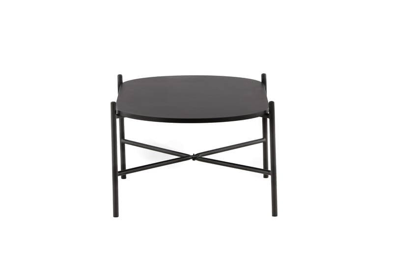 Pueblo 120 cm Ovalt Sofabord i Malt Tre - Svart - Møbler - Bord - Sofabord