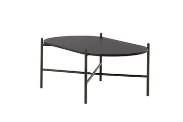 Pueblo 120 cm Ovalt Sofabord i Malt Tre - Svart - Møbler - Bord - Sofabord