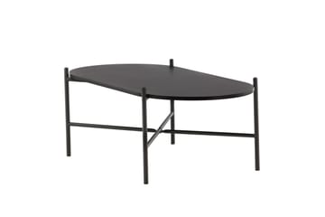 Pueblo 120 cm Ovalt Sofabord i Malt Tre - Svart - Møbler - Bord - Sofabord