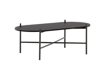 Pueblo 120 cm Ovalt Sofabord i Malt Tre - Svart - Møbler - Bord - Sofabord