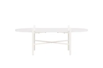 Pueblo 65,5 cm Ovalt Sofabord i Lyst Tre - Hvit - Møbler - Bord - Sofabord