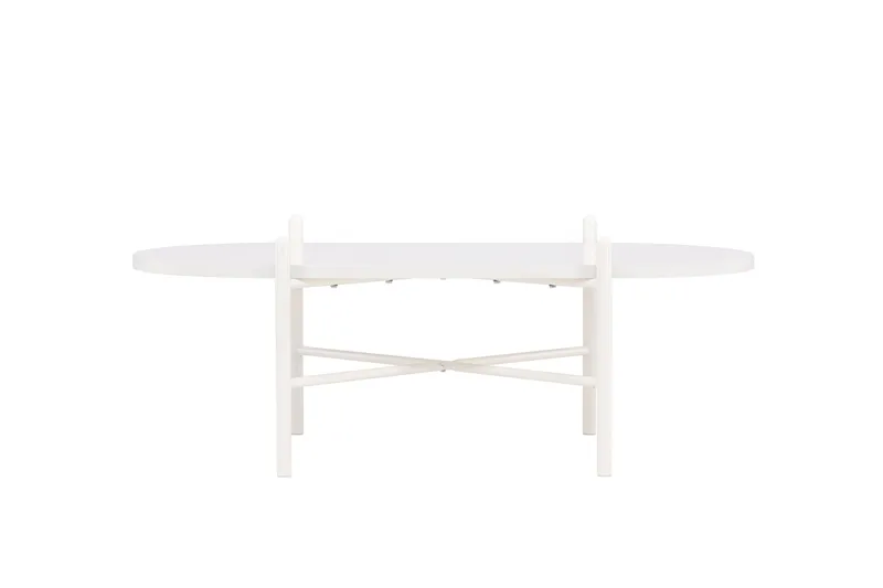 Pueblo 65,5 cm Ovalt Sofabord i Lyst Tre - Hvit - Møbler - Bord - Sofabord