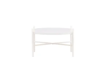 Pueblo 65,5 cm Ovalt Sofabord i Lyst Tre - Hvit - Møbler - Bord - Sofabord