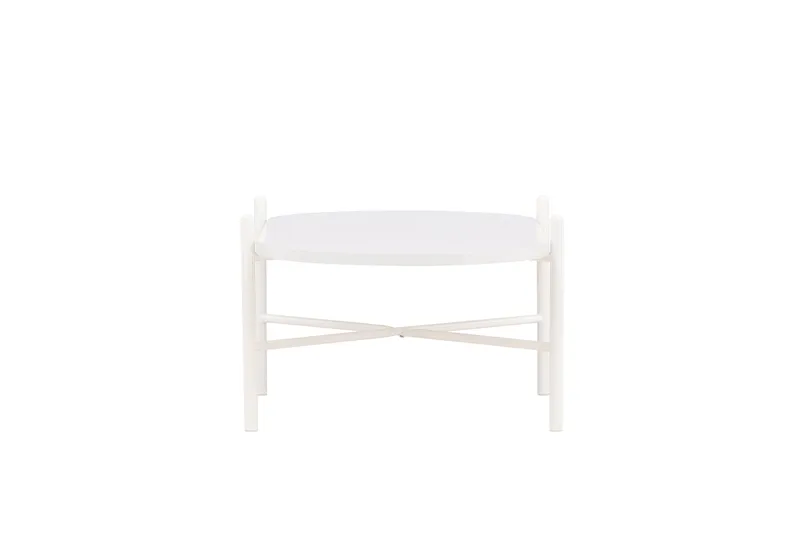 Pueblo 65,5 cm Ovalt Sofabord i Lyst Tre - Hvit - Møbler - Bord - Sofabord