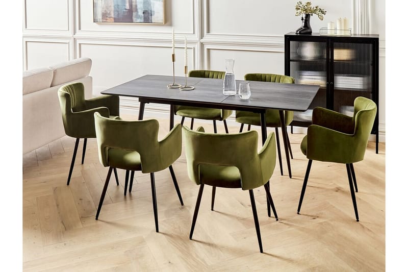 Rablio Spisebord Uttrekkbart 120-160x80 cm - Svart/Grå - Møbler - Bord - Spisebord & kjøkkenbord