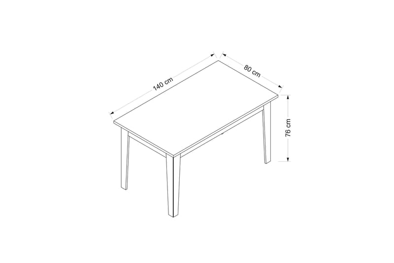 Raden Spisebord 140 cm - Brun - Spisebord & kjøkkenbord