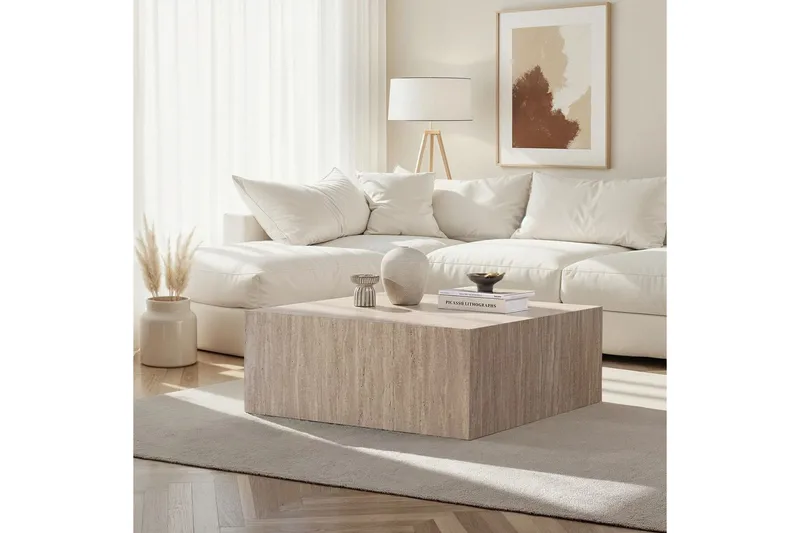 Rambabu Sofabord 90 cm - Gul/Brun - Møbler - Bord - Sofabord