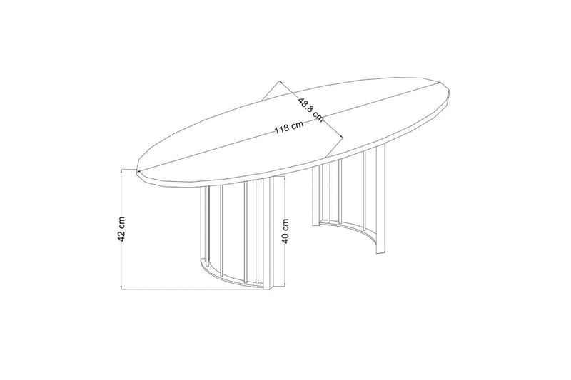 Ranko Sofabord 118 cm - Brun/Svart - Møbler - Bord - Sofabord