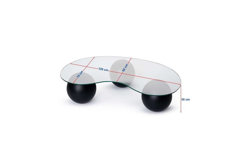 Ranni Sofabord 120 cm - Svart/Grå - Møbler - Bord - Sofabord