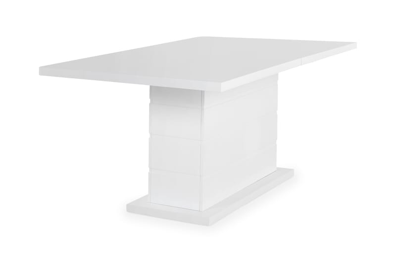 Ratliff Spisebord 180 cm Uttrekkbart med ileggsplate + 6 stk Nibe stol beige med eikeben - Hvit/Beige - Møbler - Bord - Spisegrupper
