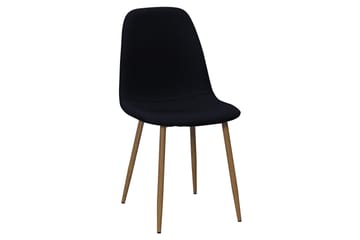 Ratliff Spisebord 180 cm Uttrekkbart med ileggsplate + 6 stk Nibe stol svart med eikeben - Hvit/Svart - Møbler - Bord - Spisegrupper