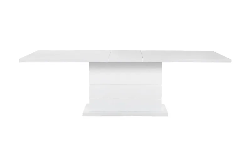 Ratliff Spisegruppe 180 cm + 6 Stoler Utvidbart med Tilleggsplate - Hvit/Svart PU/Krom - Møbler - Bord - Spisegrupper