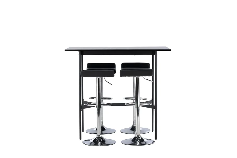 Rax Spisegruppe 120 cm Rektangulær med 4 Jonna Stoler - Sort - Møbler - Bord - Spisegrupper