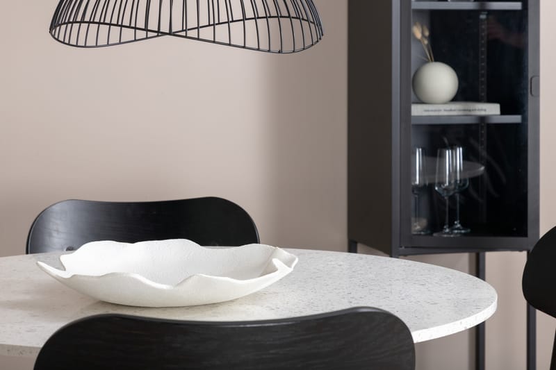 Razzia Spisegruppe 106 cm Rund med 4 Polly Stoler - Sort - Møbler - Bord - Spisegrupper