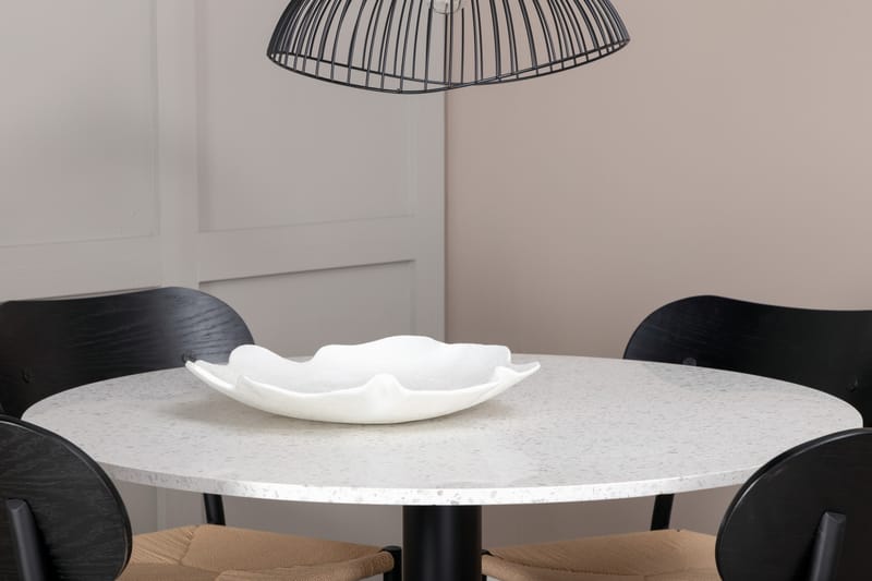 Razzia Spisegruppe 106 cm Rund med 4 Polly Stoler - Sort - Møbler - Bord - Spisegrupper