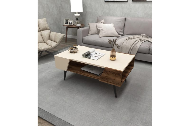 Rebelo Sofabord 90 cm - Beige/Lys brun - Møbler - Bord - Sofabord