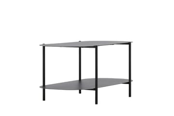 Recife 100 cm Ovalt Salongbord med Hyller i Metall - Sort - Møbler - Bord - Sofabord