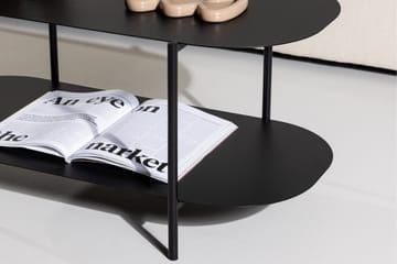 Recife 100 cm Ovalt Sofabord med Hyller i Metall - Svart - Møbler - Bord - Sofabord