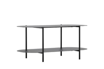 Recife 100 cm Ovalt Sofabord med Hyller i Metall - Svart - Møbler - Bord - Sofabord