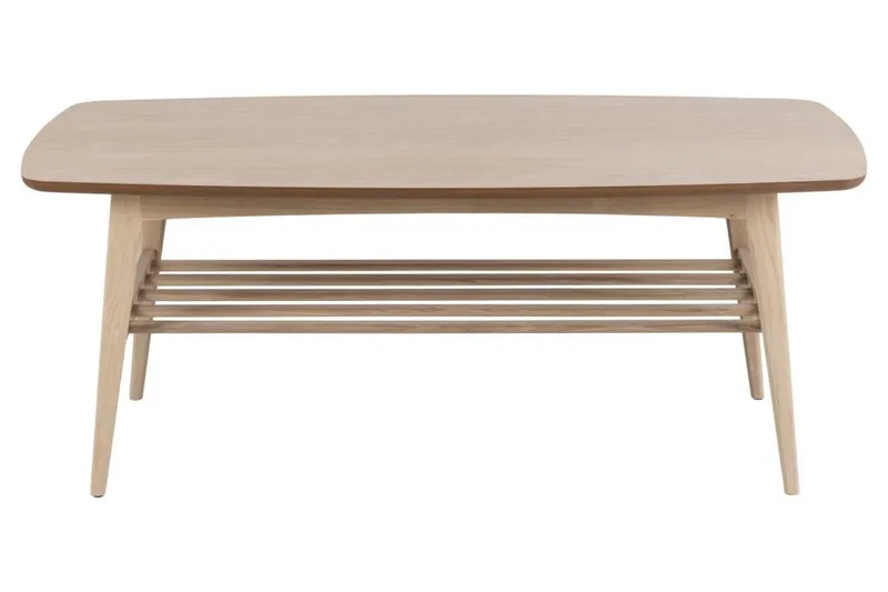 Reeves Rektangulært Salongbord med Hyller i Tre - Beige - Møbler - Bord - Sofabord