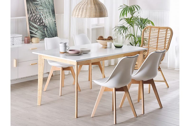 Rege Spisebord 180 cm Sammenleggbart - Hvitt lys - Spisebord & kjøkkenbord - Sammenleggbart bord