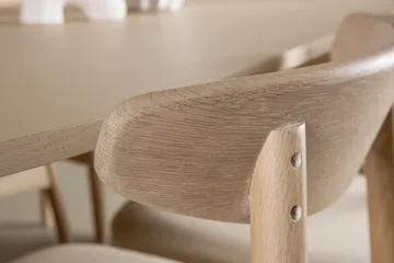 Rektangulær spisegruppe Tyresö 220 cm med 6 Ven stoler - Natur/Whitewash - Møbler - Bord - Spisegrupper