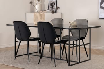 Rektangulær spisegruppe Venture Home Leif, Emma - lys grå - Møbler - Bord - Spisegrupper
