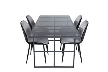 Rektangulær spisegruppe Venture Home Leif, Emma - lys grå - Møbler - Bord - Spisegrupper
