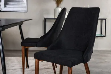 Rektangulær spisegruppe Venture Home Silar, Leone - svart - Møbler - Bord - Spisegrupper