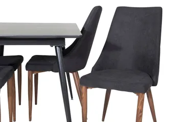 Rektangulær spisegruppe Venture Home Silar, Leone - svart - Møbler - Bord - Spisegrupper