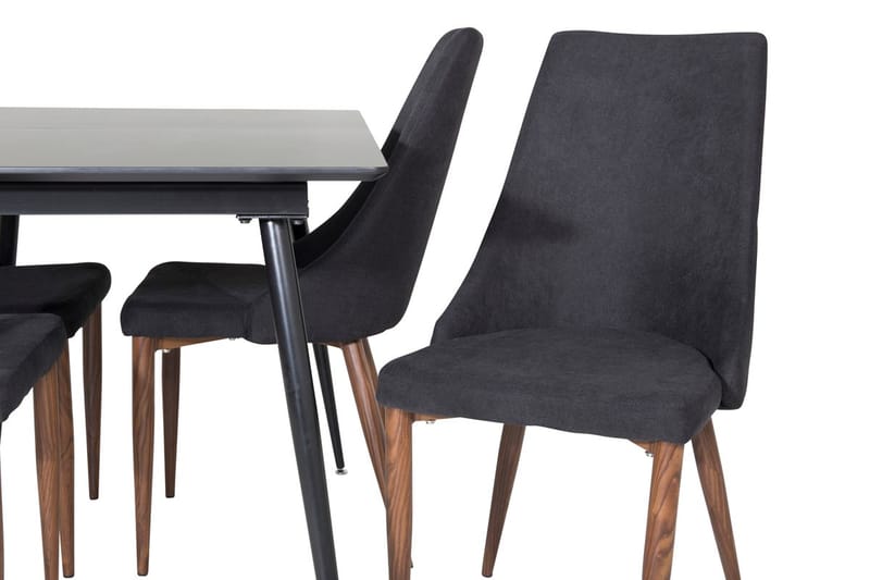 Rektangulær spisegruppe Venture Home Silar, Leone - svart - Møbler - Bord - Spisegrupper