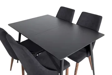 Rektangulær spisegruppe Venture Home Silar, Leone - svart - Møbler - Bord - Spisegrupper