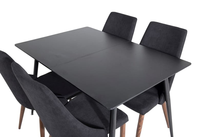 Rektangulær spisegruppe Venture Home Silar, Leone - svart - Møbler - Bord - Spisegrupper
