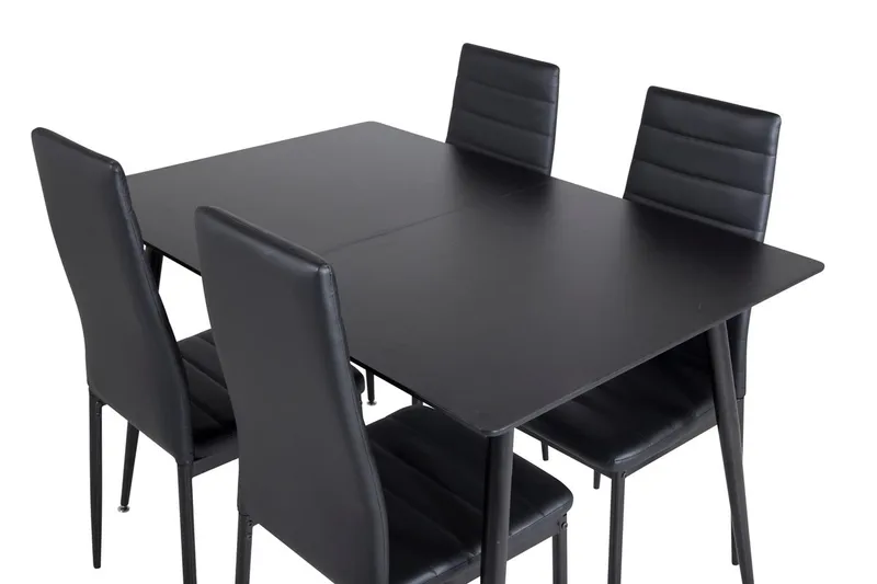 Rektangulær spisegruppe Venture Home Silar, Slim - svart - Møbler - Bord - Spisegrupper