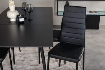 Rektangulær spisegruppe Venture Home Silar, Slim - svart - Møbler - Bord - Spisegrupper