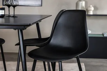 Rektangulær spisegruppe Venture Home Silar, Polar - svart - Møbler - Bord - Spisegrupper