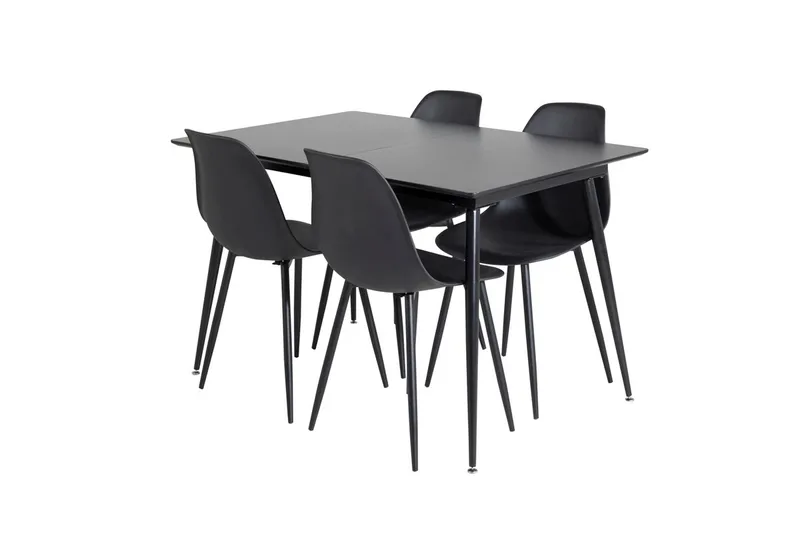 Rektangulær spisegruppe Venture Home Silar, Polar - svart - Møbler - Bord - Spisegrupper