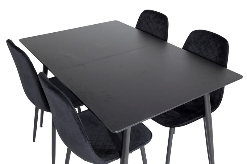 Rektangulær spisegruppe Venture Home Silar, Polar - svart - Møbler - Bord - Spisegrupper