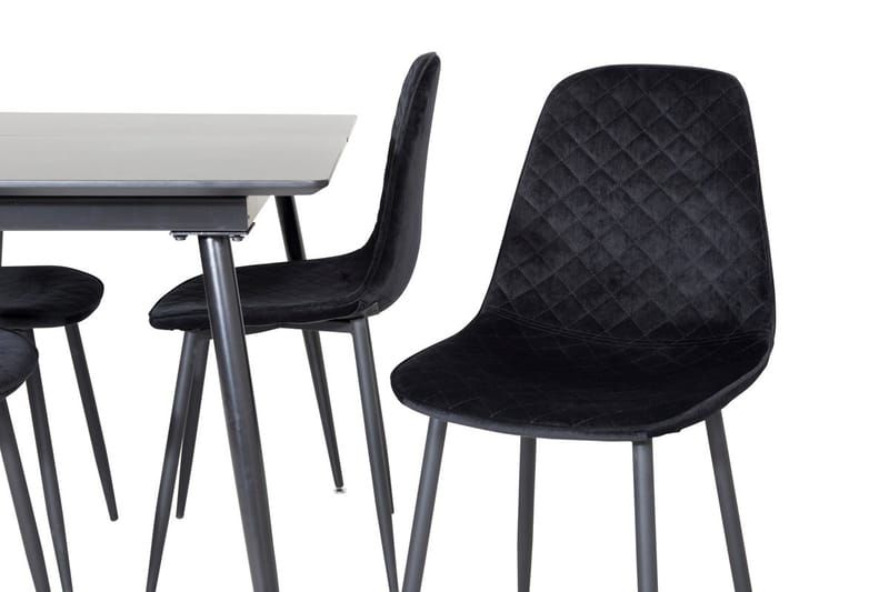 Rektangulær spisegruppe Venture Home Silar, Polar - svart - Møbler - Bord - Spisegrupper