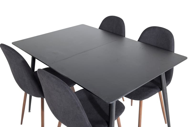 Rektangulær spisegruppe Venture Home Silar, Polar - svart - Møbler - Bord - Spisegrupper
